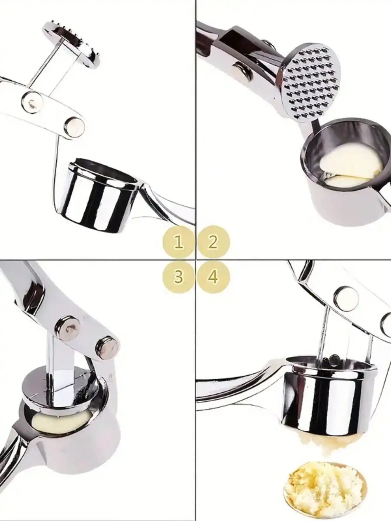 Garlic Press – Washable Garlic Crusher, Ginger Juicer & Masher | Essential Kitchen Gadget