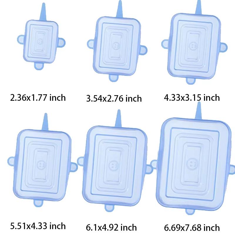 6 Pcs Silicone Stretch Lids | Reusable Food Covers for Bowls, Cups & Containers | Microwave & Freezer Safe Elastic Silicone Lid Caps