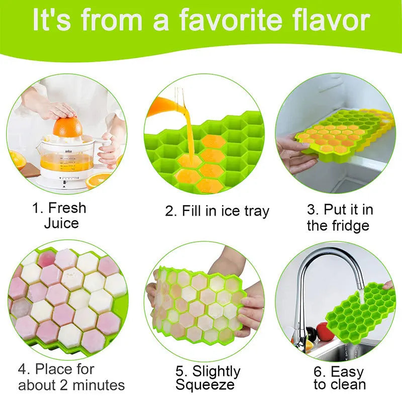 4/2/1PCS Silicone Ice Cube Mold with Lid – 148-Cavity Large-Capacity Ice Tray | BPA Free, Food-Grade, Reusable Ice Maker