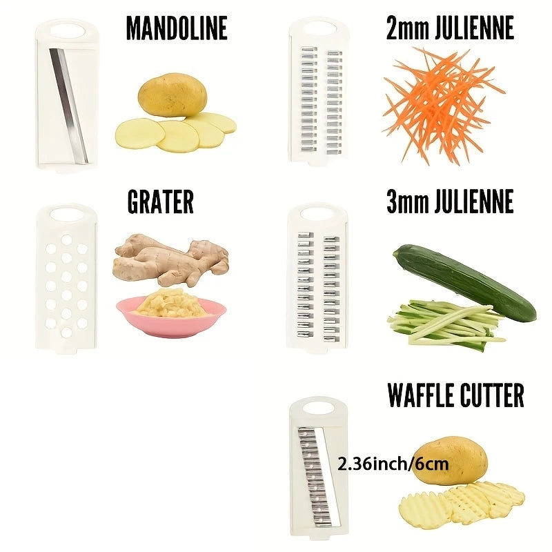 5-in-1 Multi-Functional Vegetable Chopper | Onion Chopper, Mandoline Slicer & Veggie Dicer