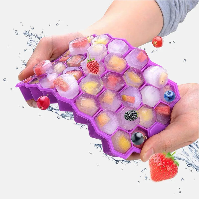 4/2/1PCS Silicone Ice Cube Mold with Lid – 148-Cavity Large-Capacity Ice Tray | BPA Free, Food-Grade, Reusable Ice Maker