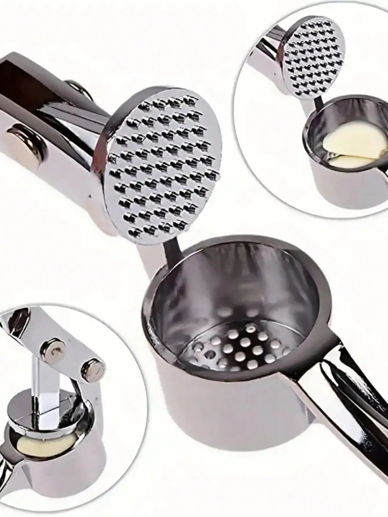 Garlic Press – Washable Garlic Crusher, Ginger Juicer & Masher | Essential Kitchen Gadget